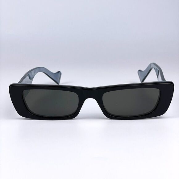 NEW Gucci GG0516S 001 Black Silver Rectangle Women Sunglasses - Picture 6 of 15